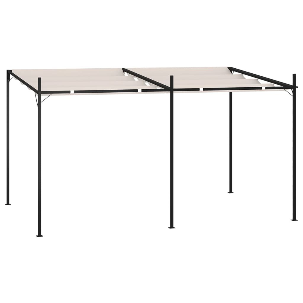 vidaXL Altana z rozsuwanym dachem, 400x300x233 cm, kremowa 313629