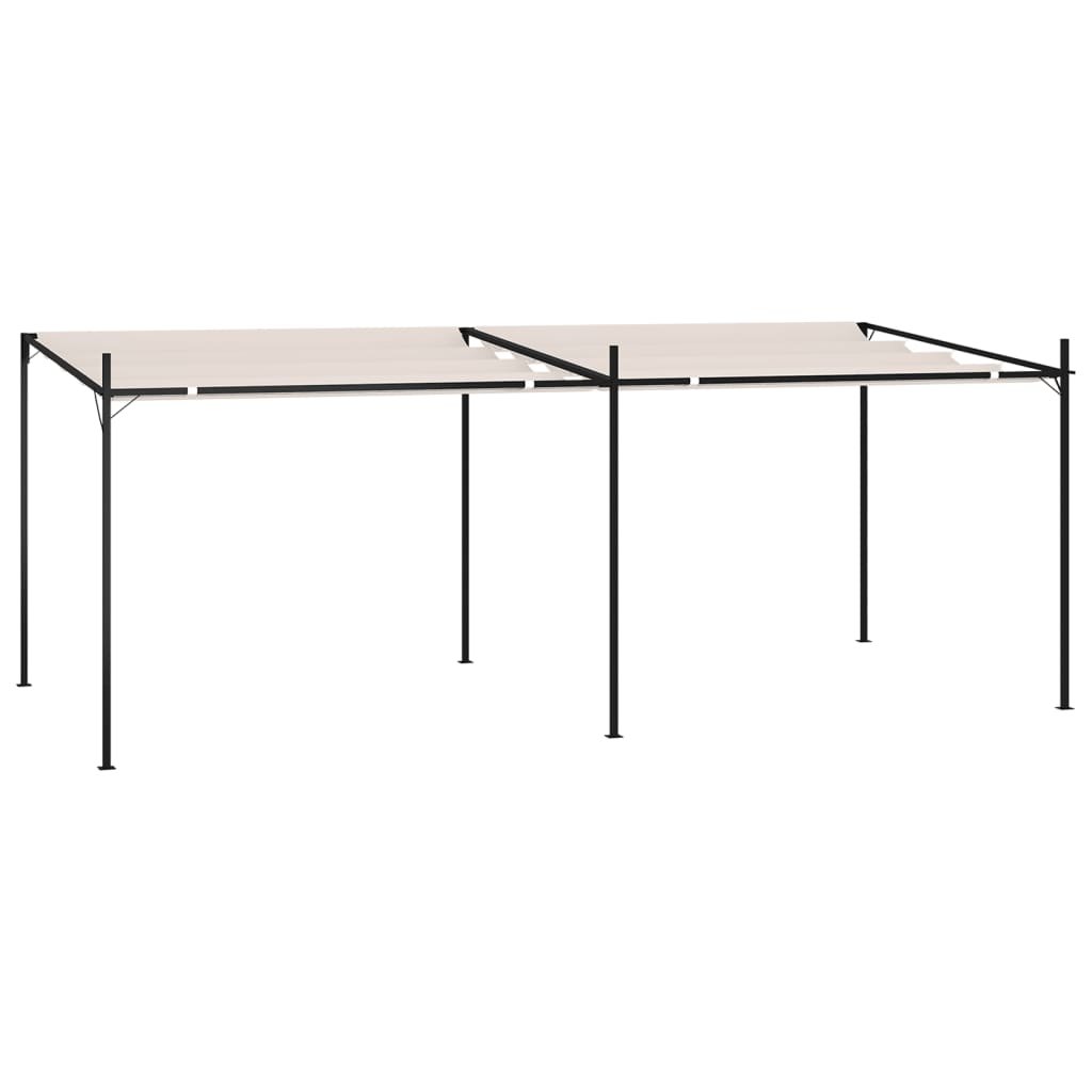 vidaXL Altana z rozsuwanym dachem, 600x300x233 cm, kremowa! 313632