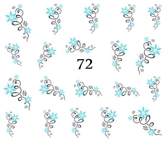 Naklejki wodne na paznokcie - nr 72