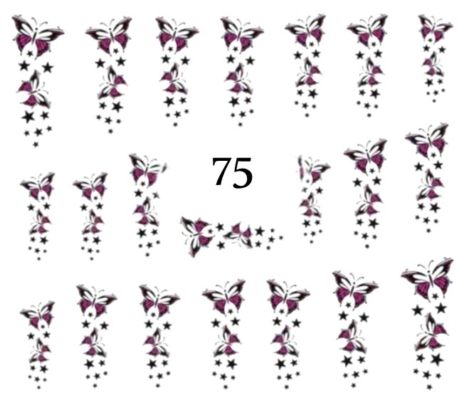 Naklejki wodne na paznokcie - nr 75
