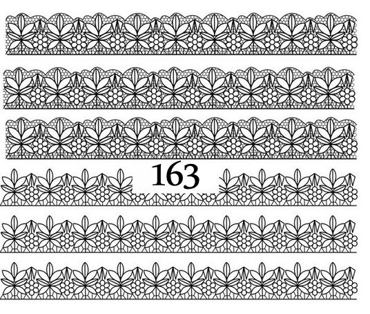 Naklejki wodne na paznokcie - nr 163