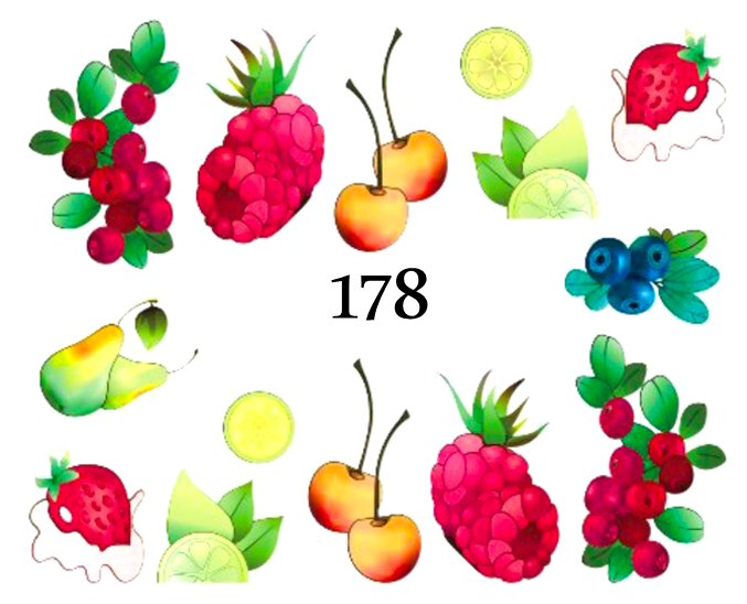 Naklejki wodne na paznokcie - nr 178