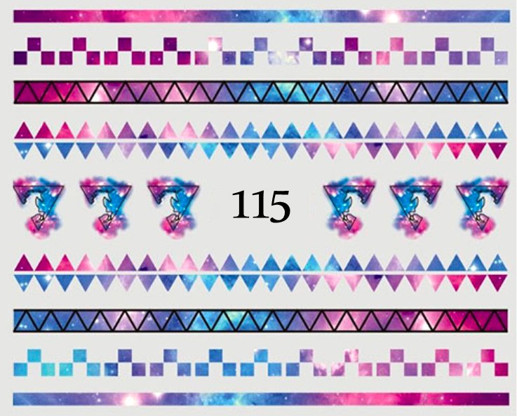 Naklejki wodne na paznokcie - nr 115