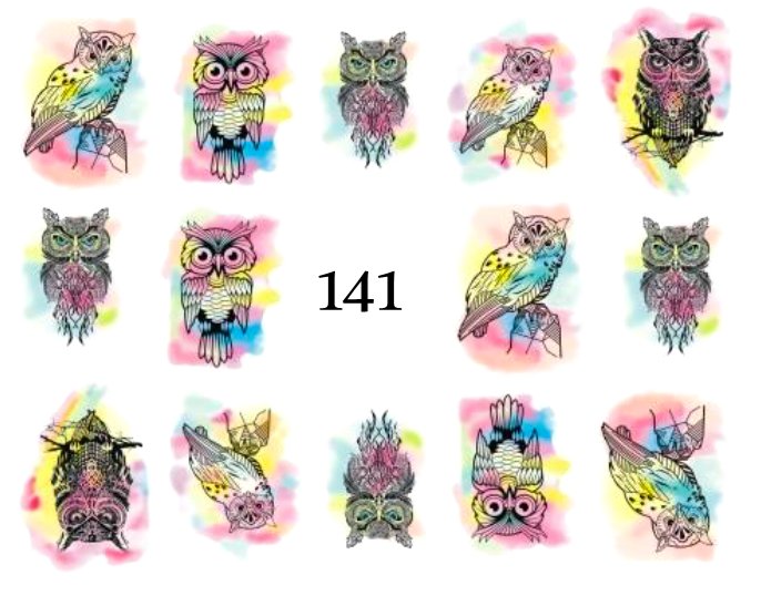 Naklejki wodne na paznokcie - nr 141