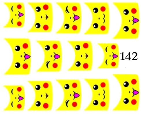 Naklejki wodne na paznokcie - nr 142