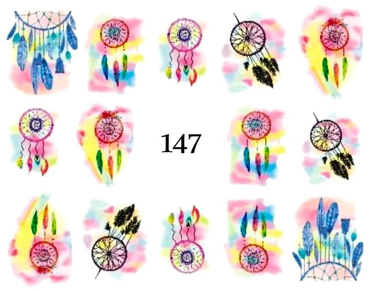 Naklejki wodne na paznokcie - nr 147