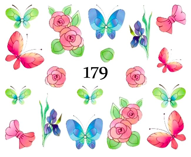 Naklejki wodne na paznokcie - nr 179