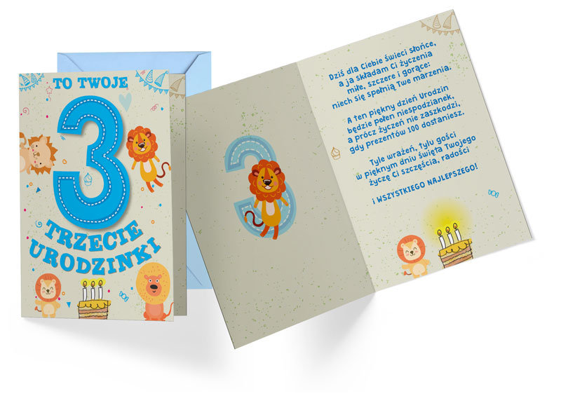 Kukartka Karnet B6 PR-284 Urodziny 3 - Kukartka