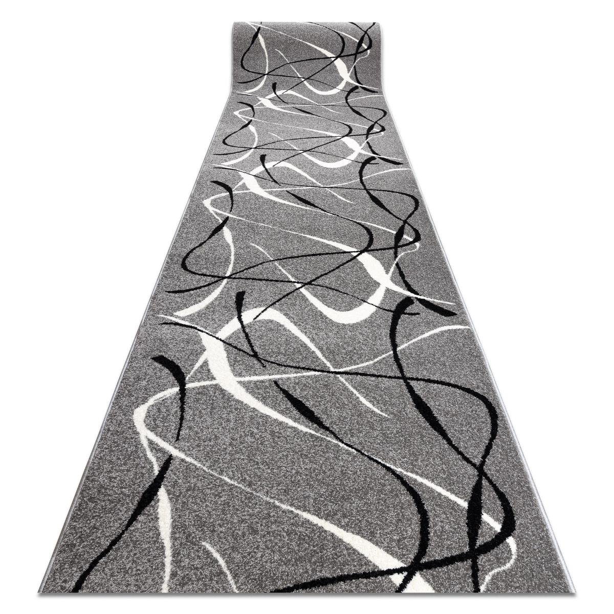 Chodnik DYWANY ŁUSZCZÓW SILVER CHOCO szary 100 cm, 100x600 cm