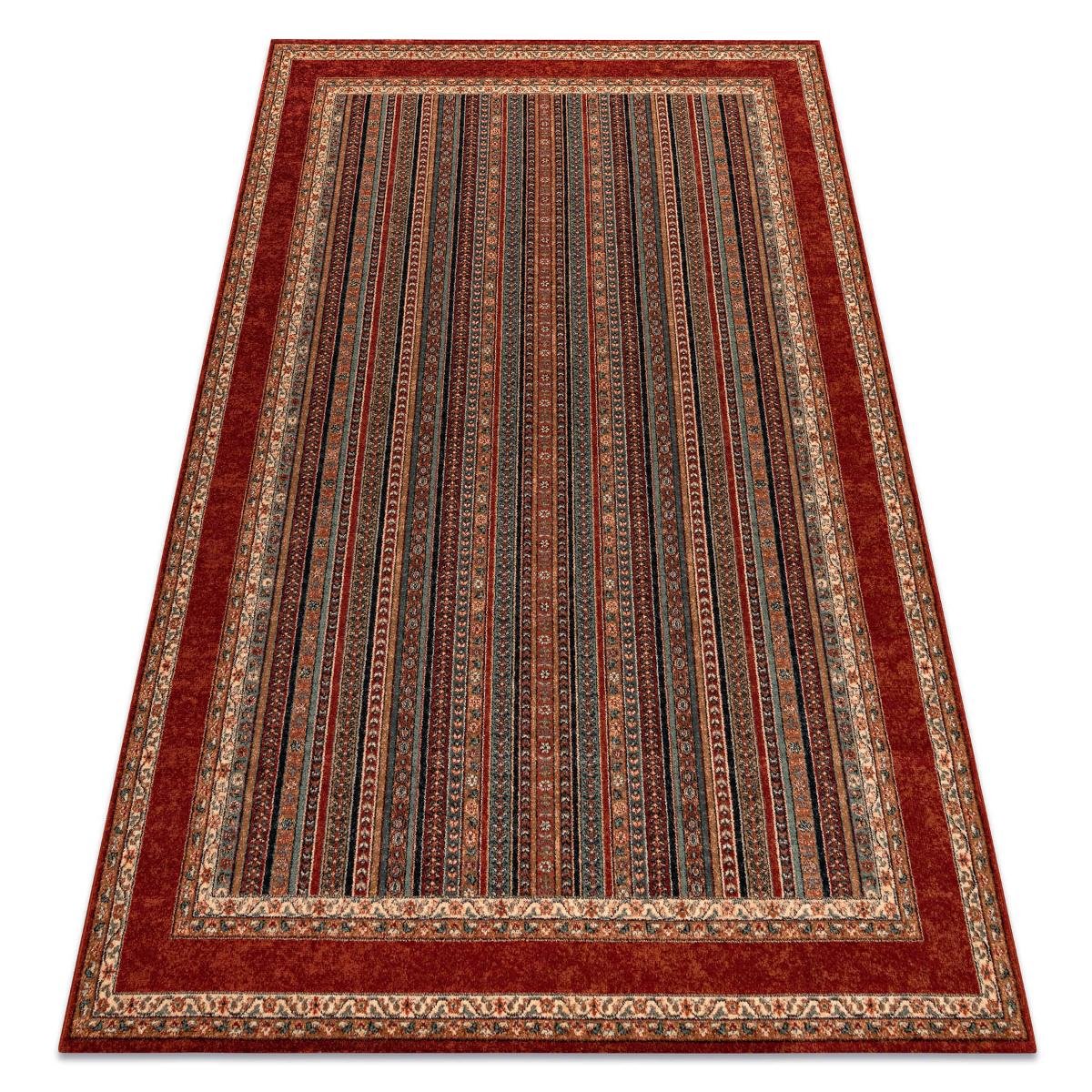 Dywan DYWANY ŁUSZCZÓW wełniany KASHQAI 4357 300 ramka, orientalny zielony / bordo, 240x340 cm
