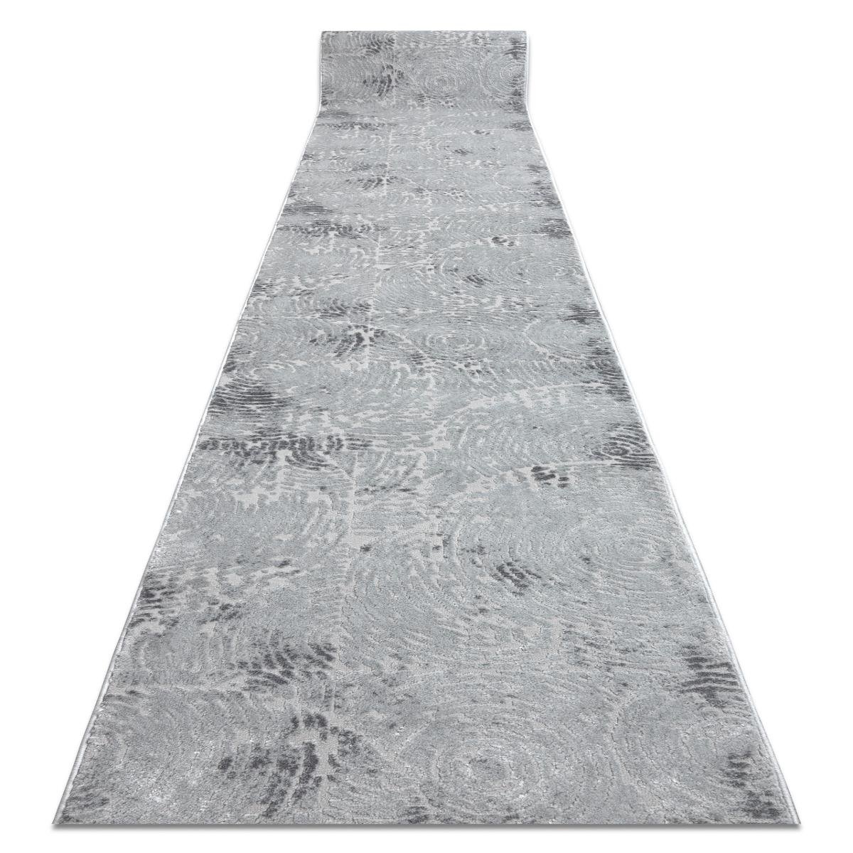 Chodnik DYWANY ŁUSZCZÓW Strukturalny MEFE 8725 dwa poziomy runa szary 60 cm, 60x610 cm