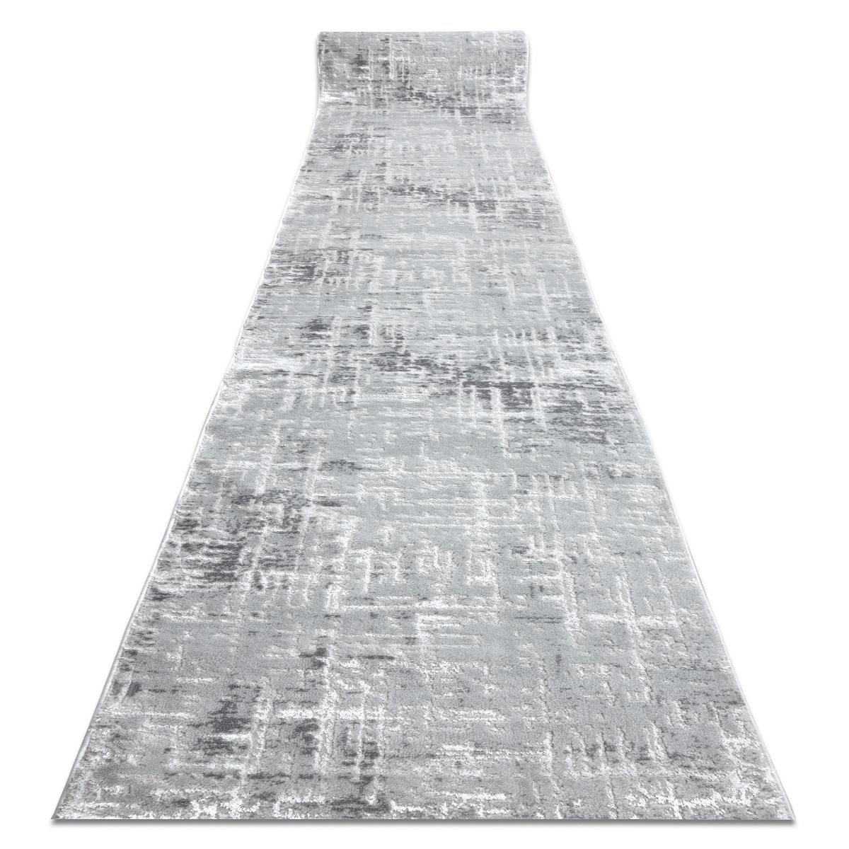 Chodnik DYWANY ŁUSZCZÓW Strukturalny MEFE 8722 dwa poziomy runa szary / biały 70 cm, 70x120 cm