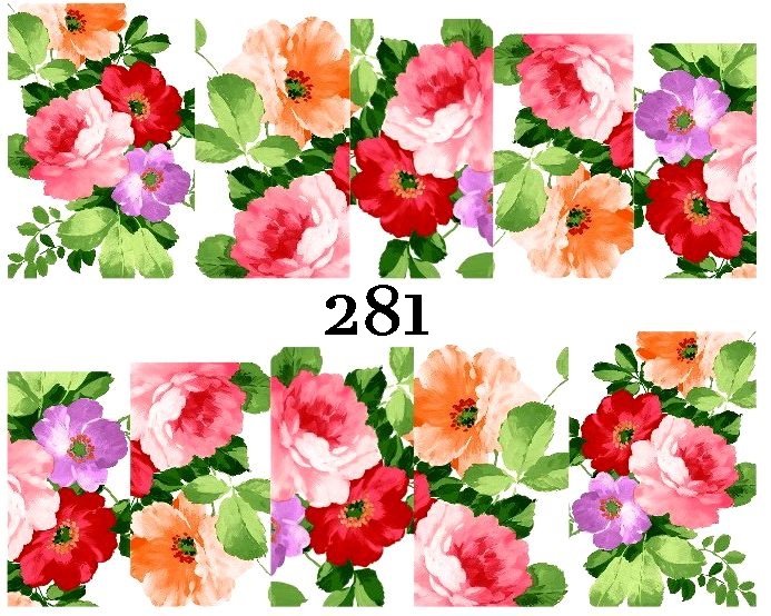 Naklejki wodne na paznokcie - nr 281