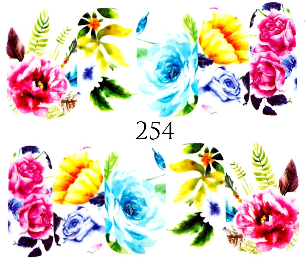 Naklejki wodne na paznokcie - nr 254