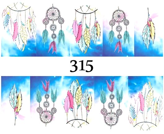 Naklejki wodne na paznokcie - nr 315