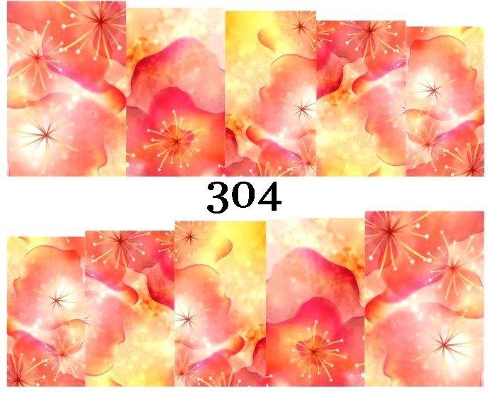 Naklejki wodne na paznokcie - nr 304