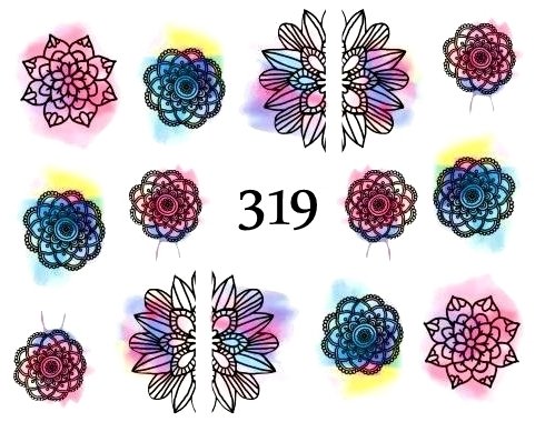 Naklejki wodne na paznokcie - nr 319