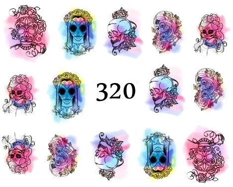 Naklejki wodne na paznokcie - nr 320