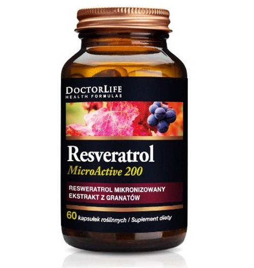 Doctor Life Doctor Life Resveratrol Healthy Aging bezwonny trans-rezweratrol 100mg suplement diety 60 kapsułek
