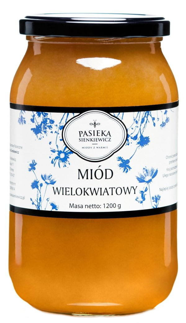 Miód Wielokwiatowy 900ml 1200g