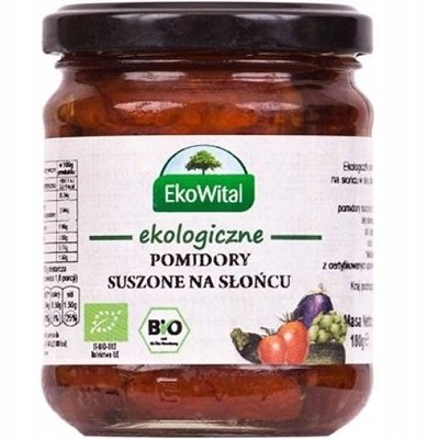 EKOWITAL Pomidory suszone na słońcu w oleju BIO 180 g