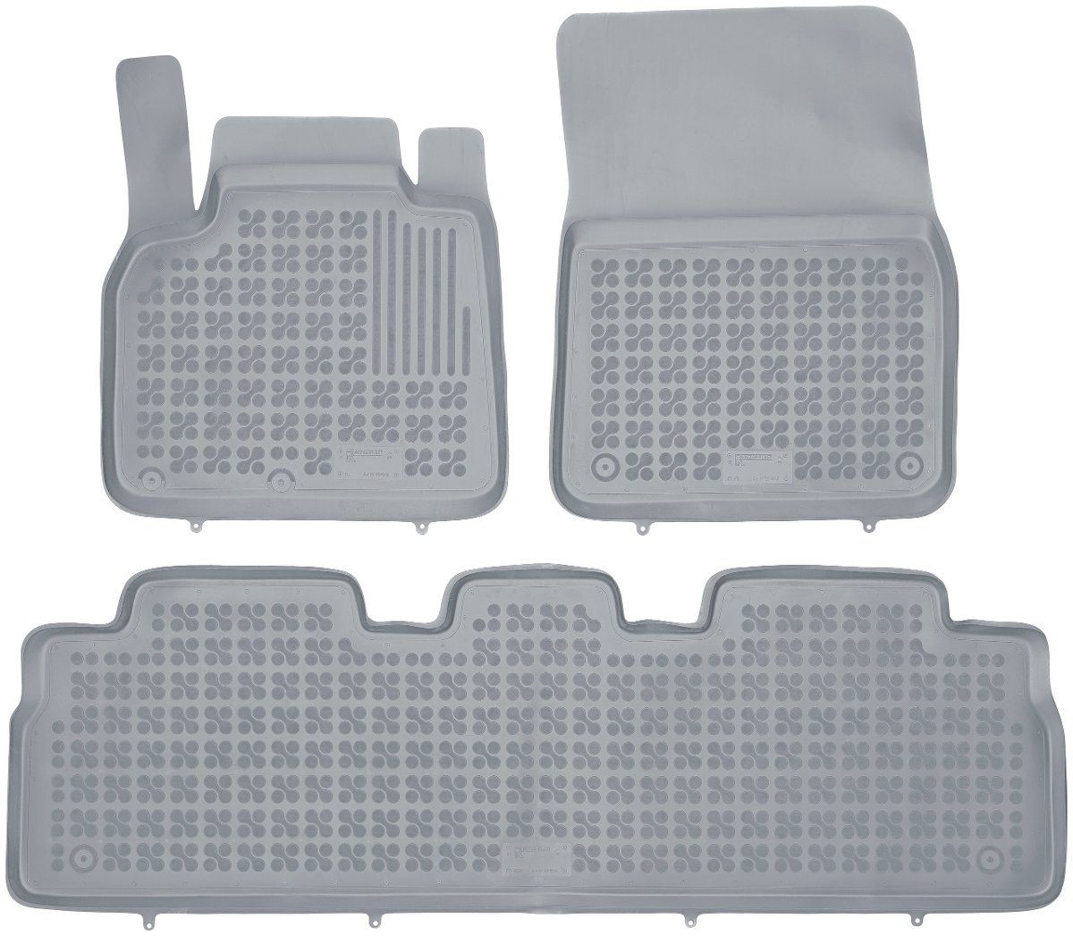 Dywaniki gumowe, Renault Espace IV MinIVan od 2002-2014r. Rezaw Szare 201914/S