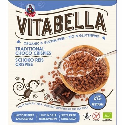 VITABELLA Płatki śniadaniowe czekoladowe z ryżu BEZGL. BIO 3