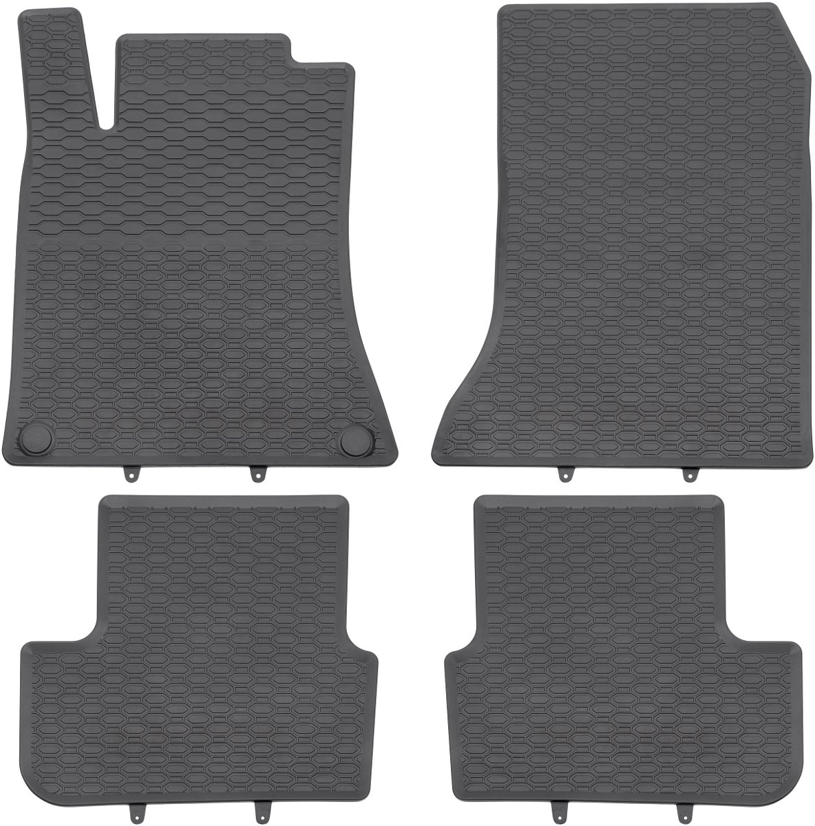 GEYER-HOSAJA Dywaniki gumowe czarne GEYER-HOSAJA 852/4C, 4 szt, MERCEDES-BENZ KL. A W176 (2012-), KL. B W246 (2011-), GLA X156 (2013-) GEYER-HOSAJA 01 1 99 162 21 00 1 1