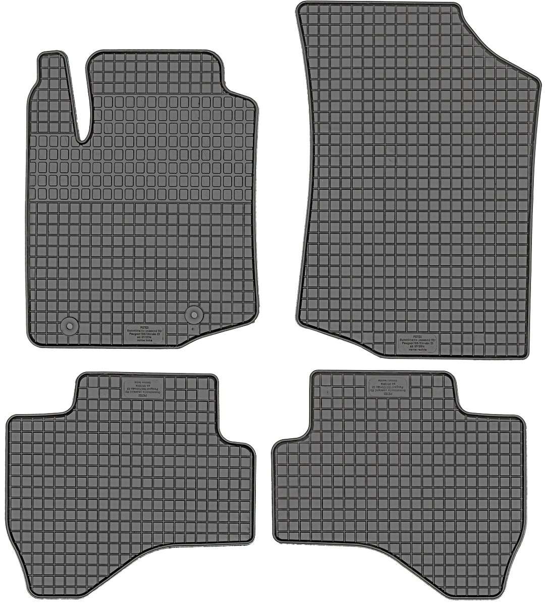 Petex 91911 dywaniki gumowe, zestaw 4 szt. 91911