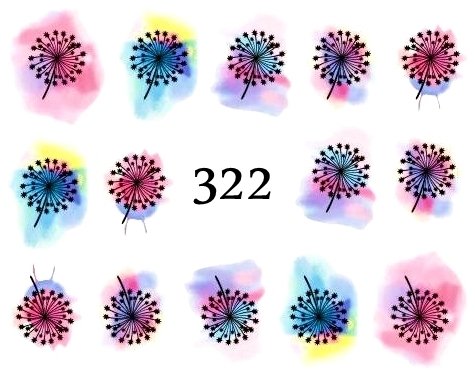 Naklejki wodne na paznokcie - nr 322