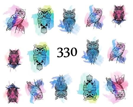 Naklejki wodne na paznokcie - nr 330