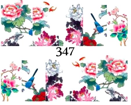 Naklejki wodne na paznokcie WIOSENNE KWIATY - 347
