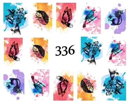 Naklejki wodne na paznokcie - nr 336