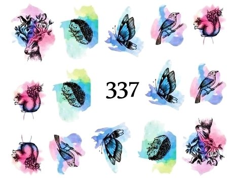 Naklejki wodne na paznokcie - nr 337