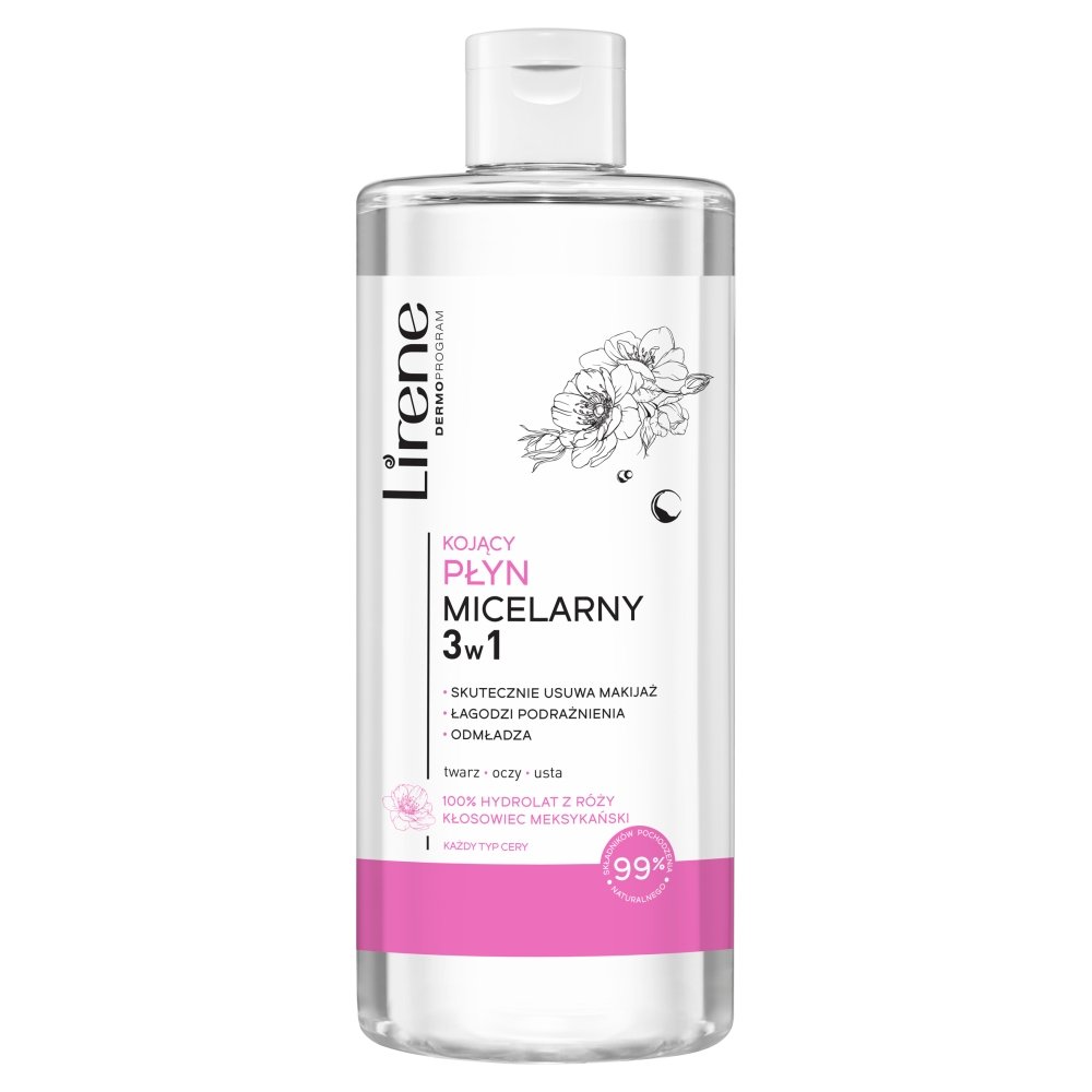 Lirene Lirene Pielęgnacja Oczyszczająca - Łagodzący płyn micelarny Hydrolat z róży 400ml