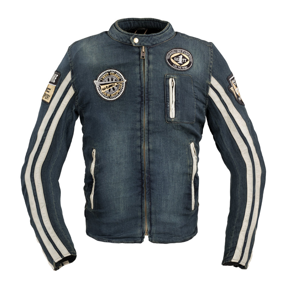 W-TEC Męska kurtka motocyklowa jeans W-TEC Wildone, Niebieski, L 22904-L