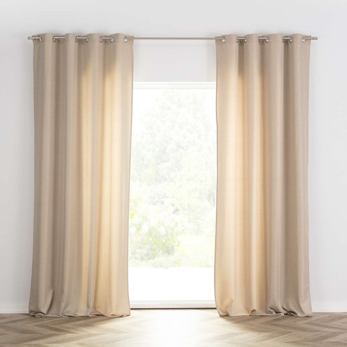 Dekoria pl pl Zasłona BASIC na kółkach 140x280cm piaskowy beż 1 szt. 140 cm x 280 cm 249-000