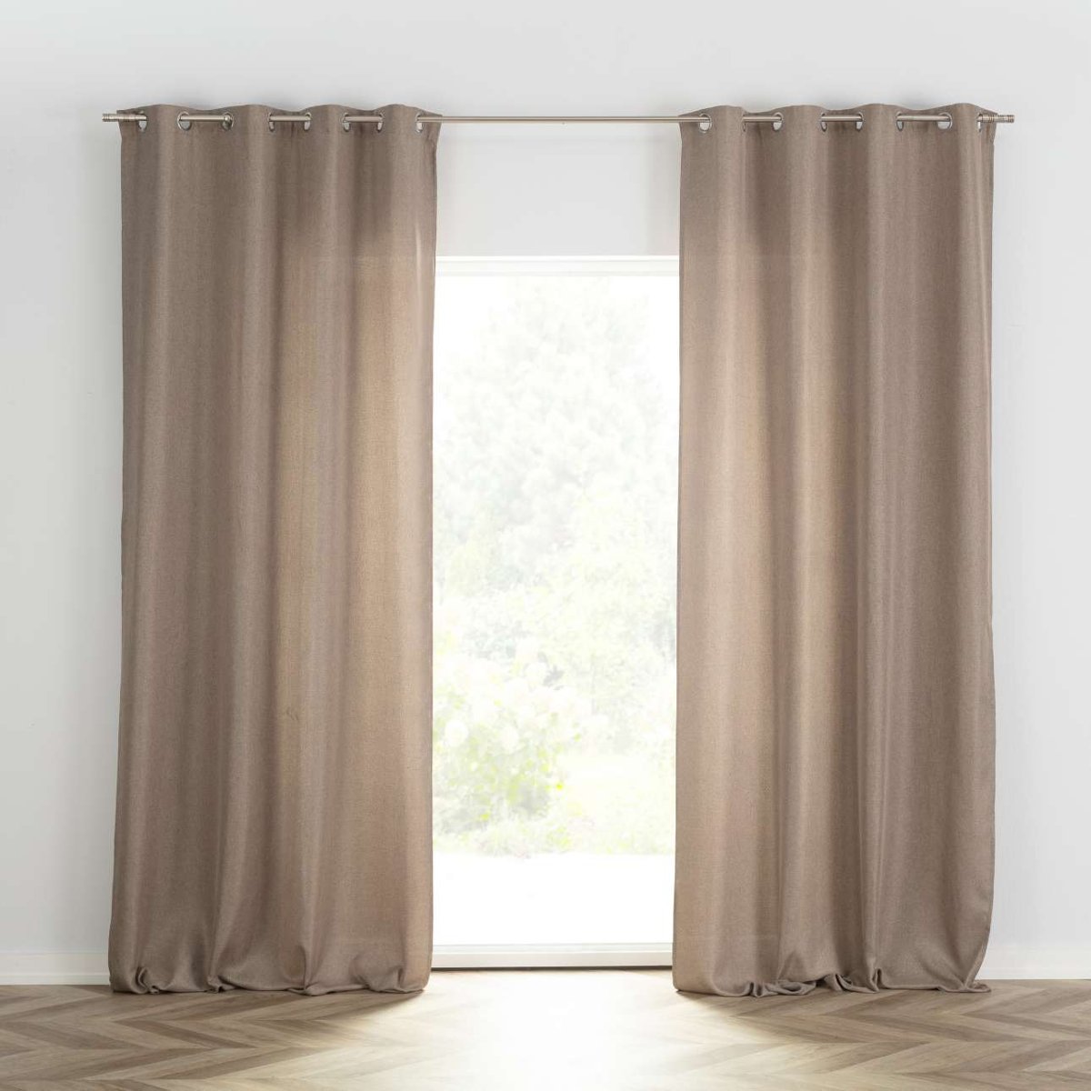 Dekoria pl pl Zasłona BASIC na kółkach 140x280cm jasny toupe 1 szt. 140 cm x 280 cm 249-010