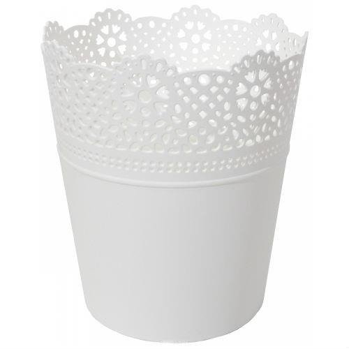 Prosperplast Doniczka Lace fi 11 2 cm biała