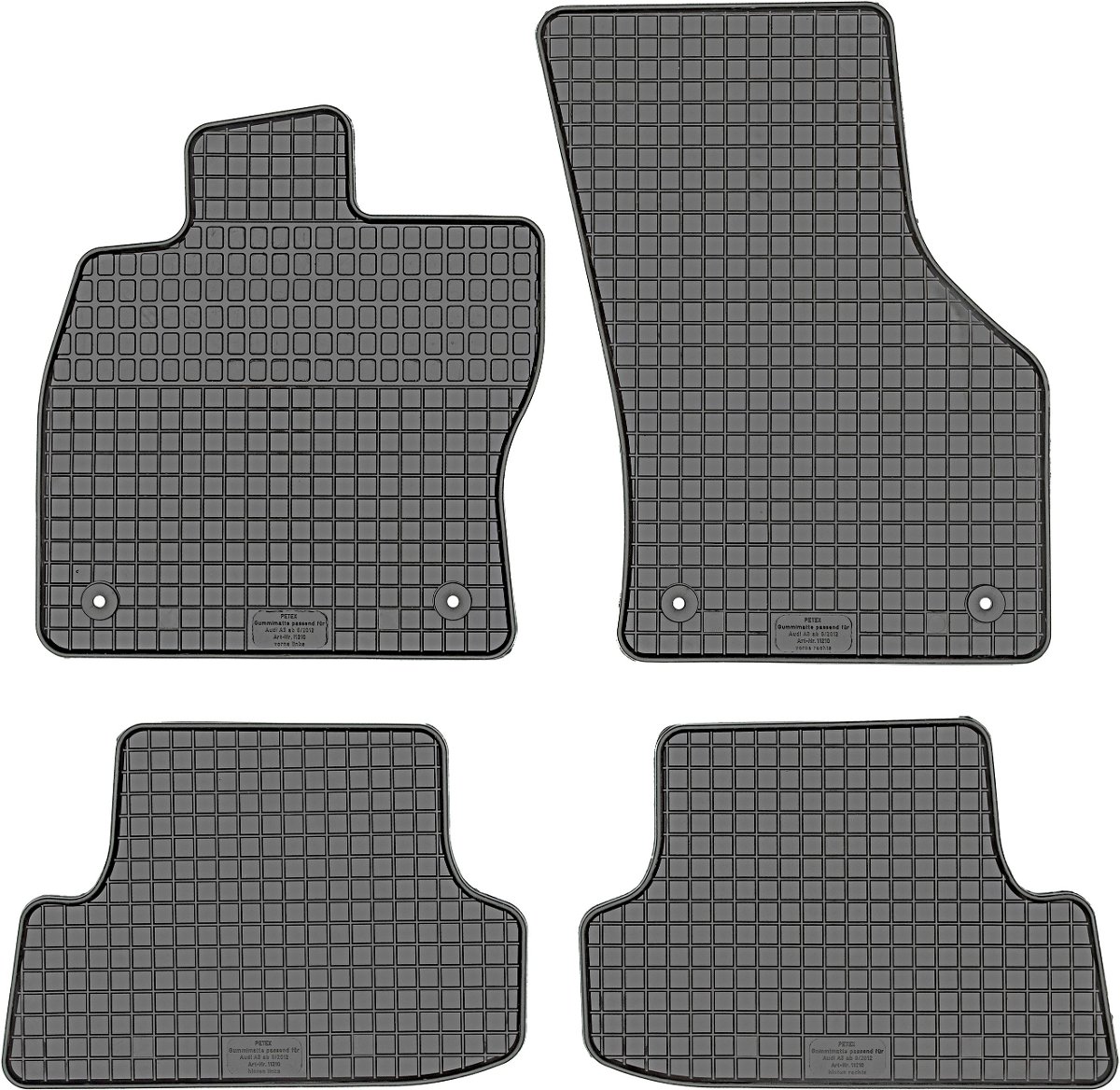Dywaniki gumowe, Audi A3 8V hatchback / Kabrio od 2012-2020r. PeteX P11210