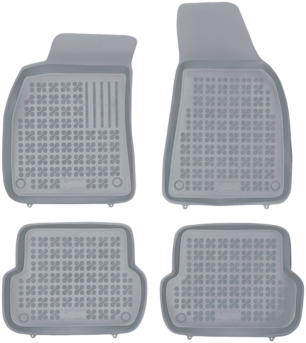 Dywaniki gumowe, Audi A4 II B6 B7 Sedan / Kombi od 2000-2008r. Rezaw Szare 200301/S