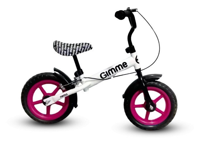 GIMME Rowerek biegowy z hamulcem Nemo - różowy AP_222799