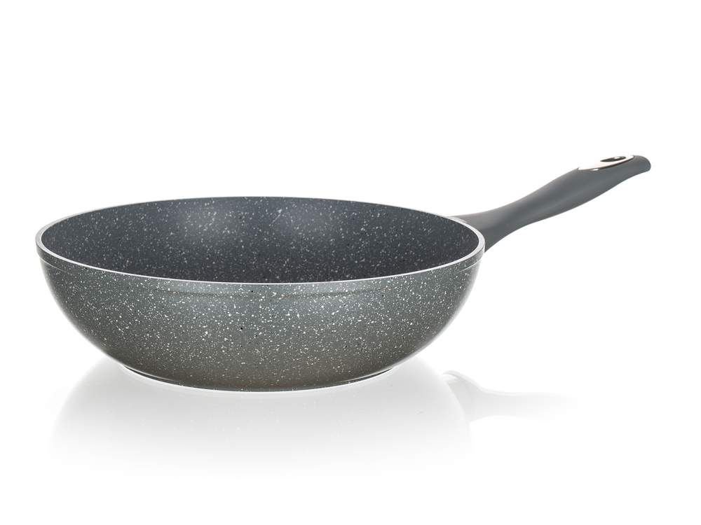 Banquet Patelnia WOK z powłoką nieprzywierającą GRANITE 28 cm szara