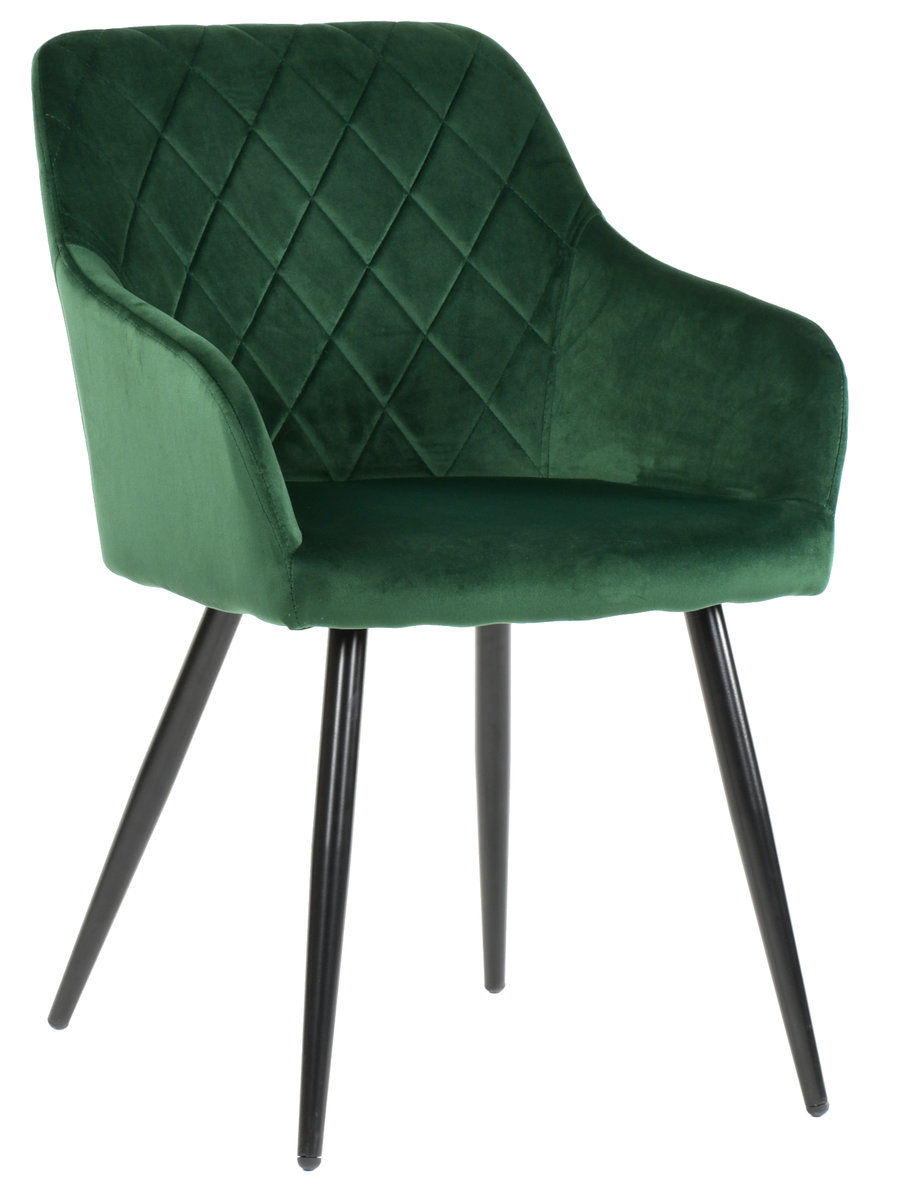 ExitoDesign Krzesło tapicerowane Milton velvet ciemny zielony
