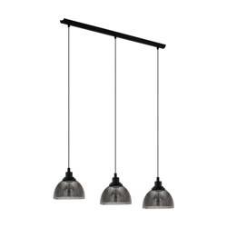 Eglo Beleser 98384 lampa wisząca zwis oprawa 3x60W E27 czarna dymiona