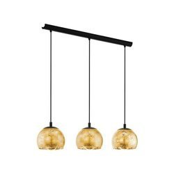 Eglo Albaraccin 98525 lampa wisząca zwis oprawa 3x40W E27 czarna złota
