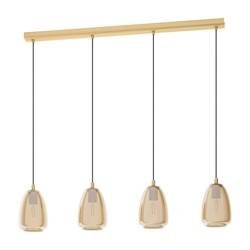 Eglo Alobrase 98649 lampa wisząca zwis oprawa 3x40W E27 bursztynowa