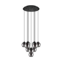 Eglo Ariscani 98654 lampa wisząca zwis oprawa 10x40W E27 czarna dymiona