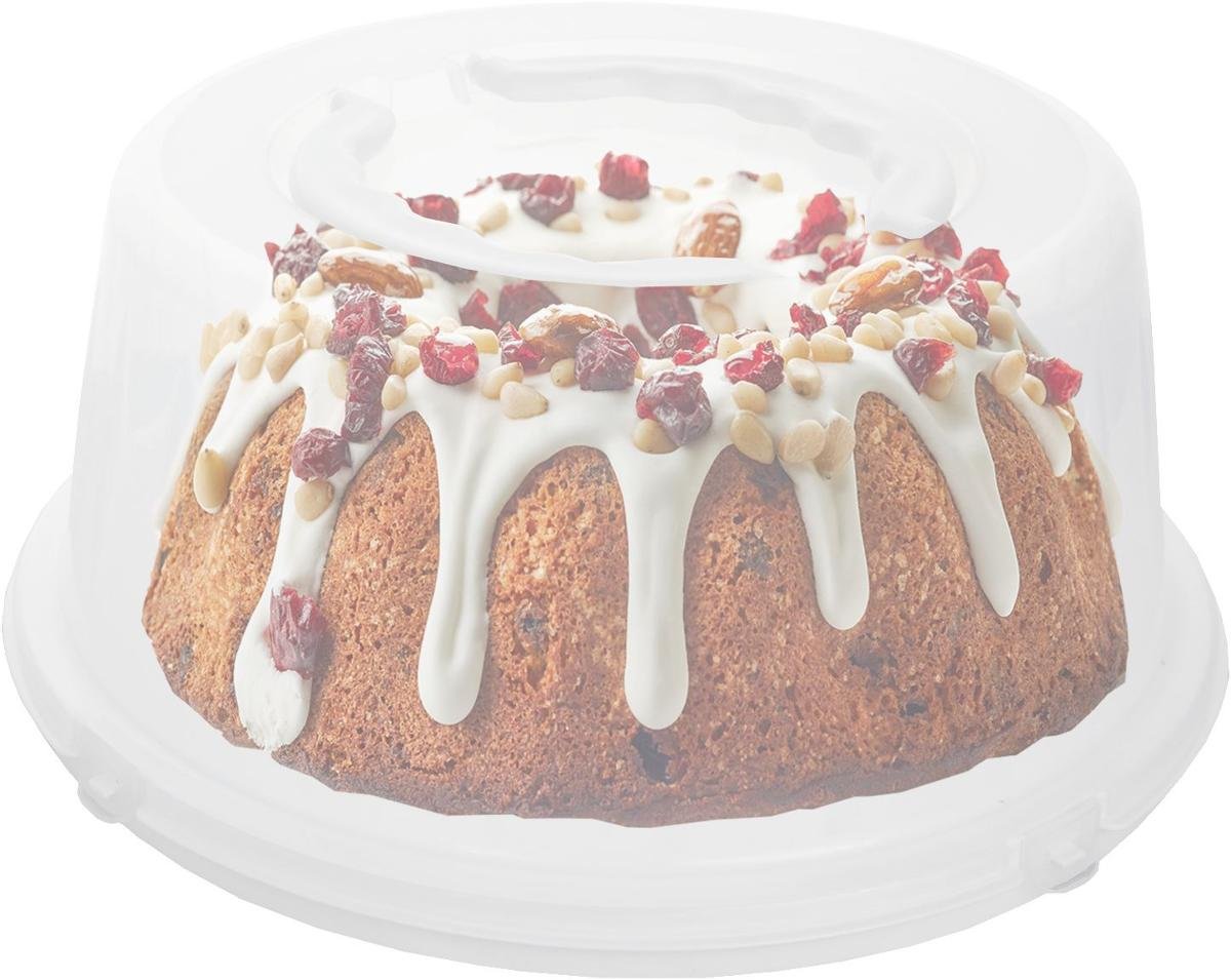 EH Excellent Houseware Pojemnik patera taca na tort ciasto babkę z pokrywą