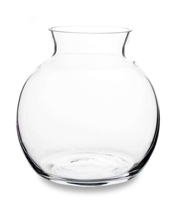 Wazon dekoracyjny okrągły przeźroczysty wys.16cm